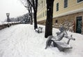 Monument of A.G. Matos in Zagreb by Ivan Kozaric Royalty Free Stock Photo